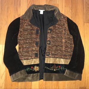 Vintage Cardigan with flower embroidery